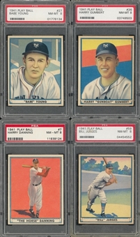 1941 Play Ball PSA NM-MT 8 Collection (4 Different) 